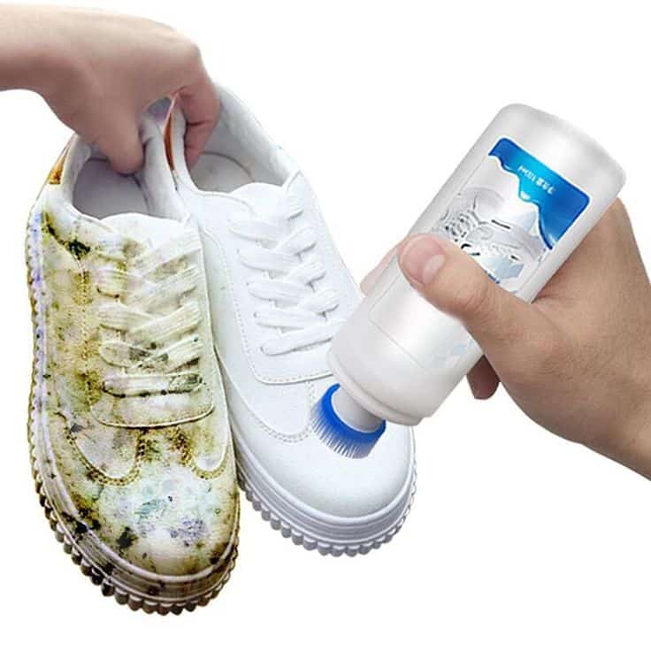 100ml White Shoe Cleaner Whiten Polish Cleaning Tool Shoe Brush Shoe ...