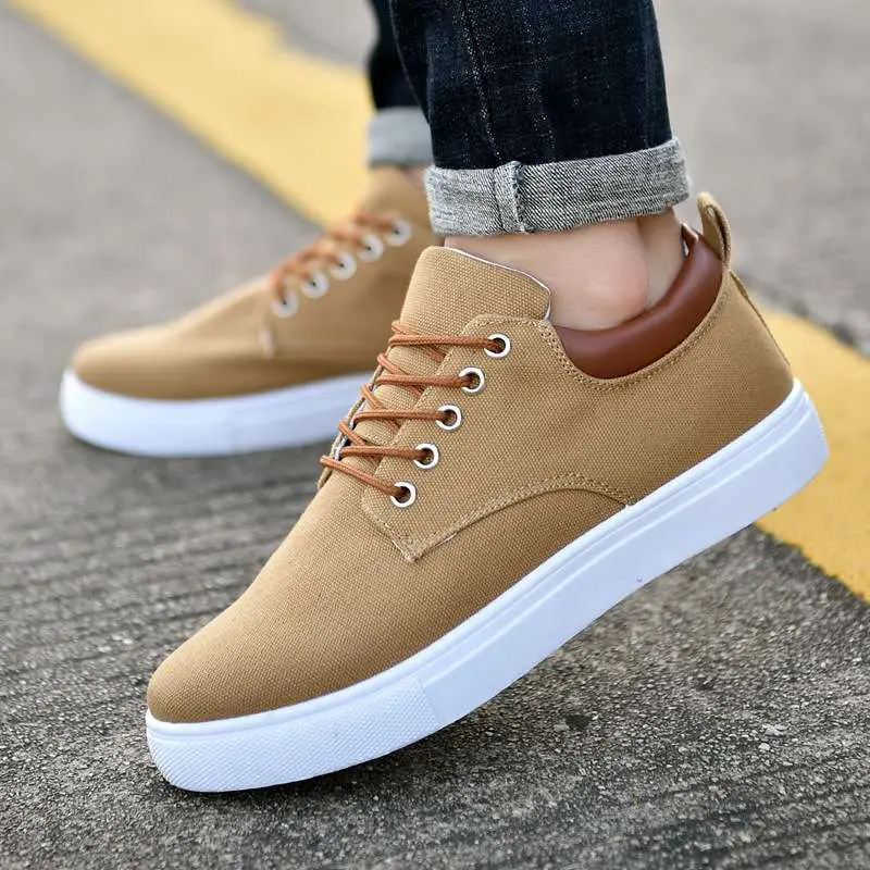 2018 New Fashion Type Men Casual Canvas Shoes Large Size 11.5 44 45 46 ...