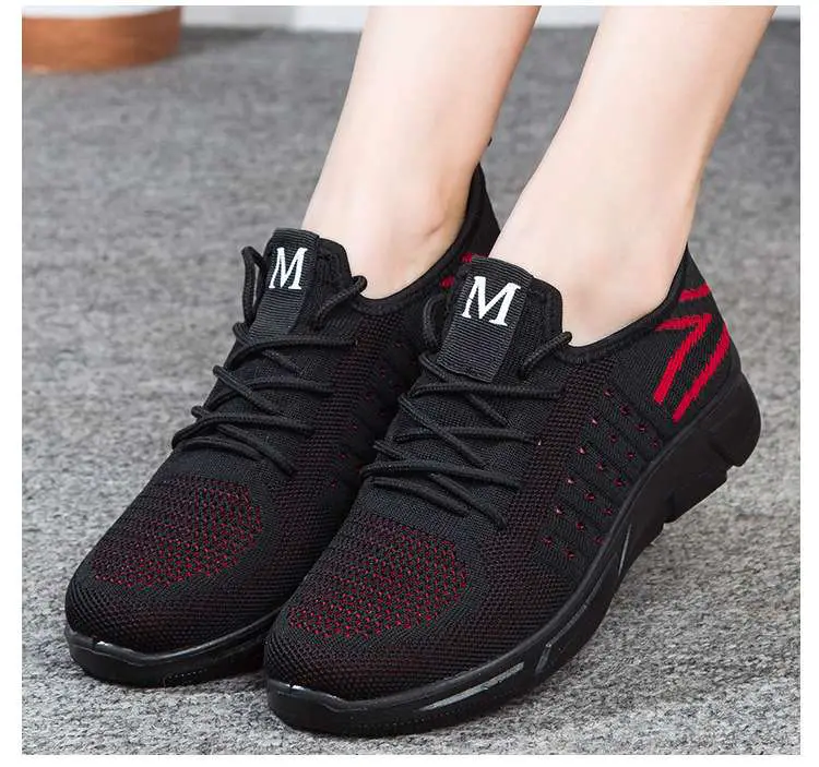 2020 Most Popular Knitted Sneaker For Women Fashion Wholesale Sport ...
