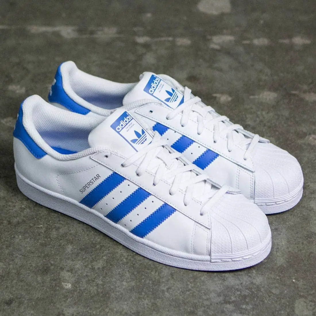 Adidas Men Superstar white ray blue
