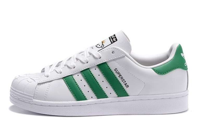 Adidas Originals Superstar White/Green Unisex Sneakers ...