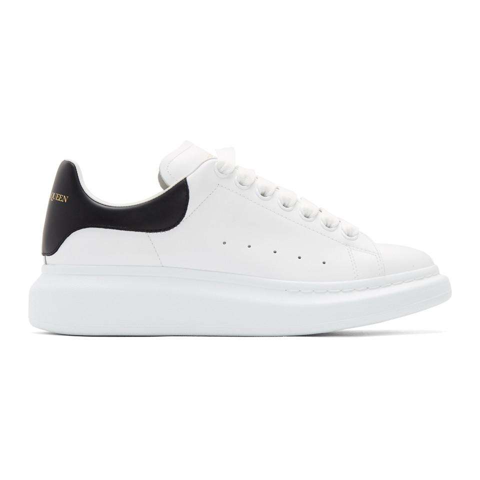 Alexander McQueen White And Black Oversized Sneakers in ...