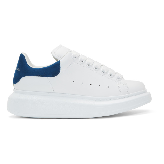 Alexander McQueen White and Blue Oversized Sneakers 202259F12801309