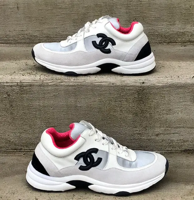CHANEL Suede &  Nylon Sneakers 36