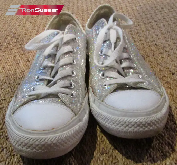 Converse CT Glitter Ox Silver Sneakers Size 6 Men 8 Women 109451F