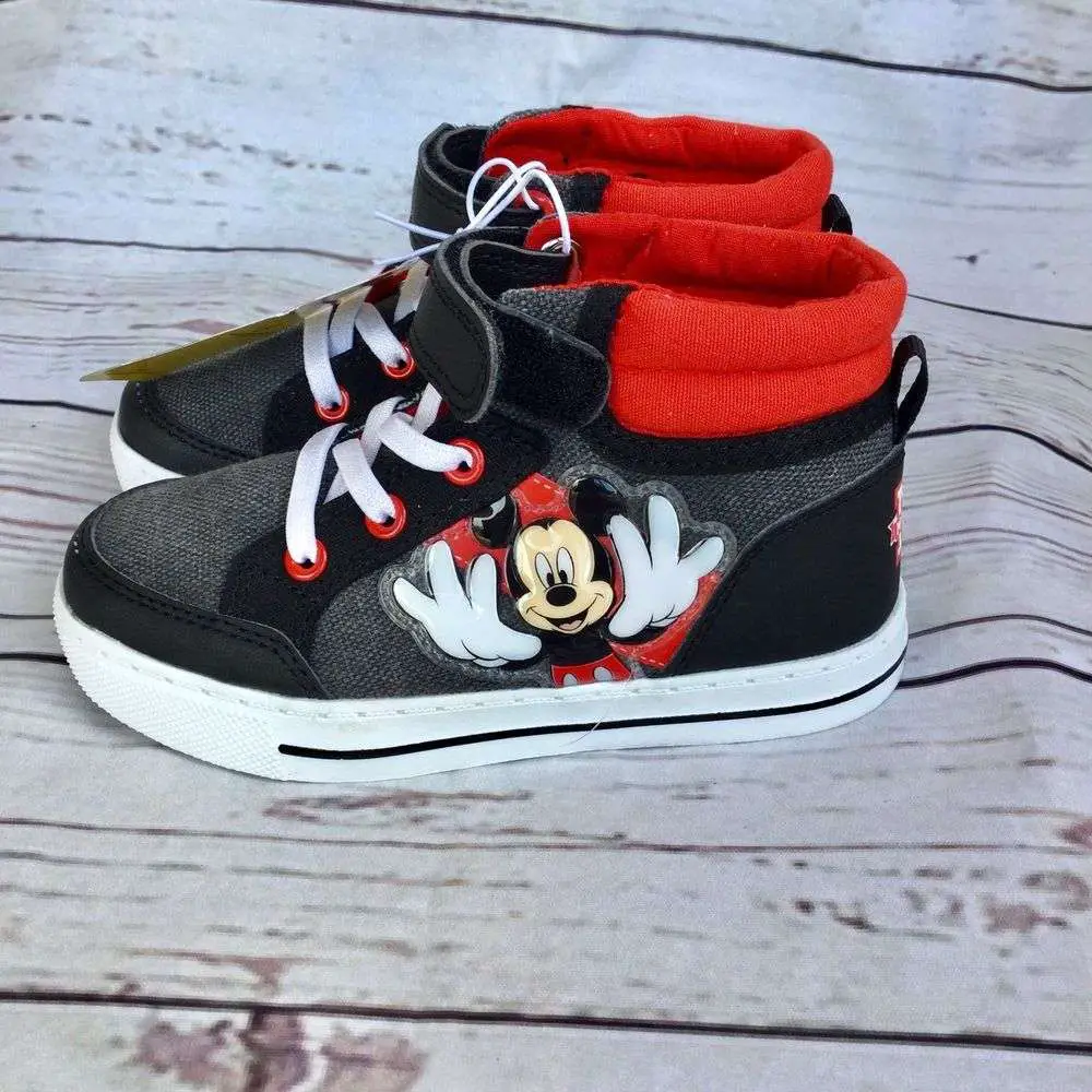 Disney Mickey Mouse Sneakers High Top Little Boys ...