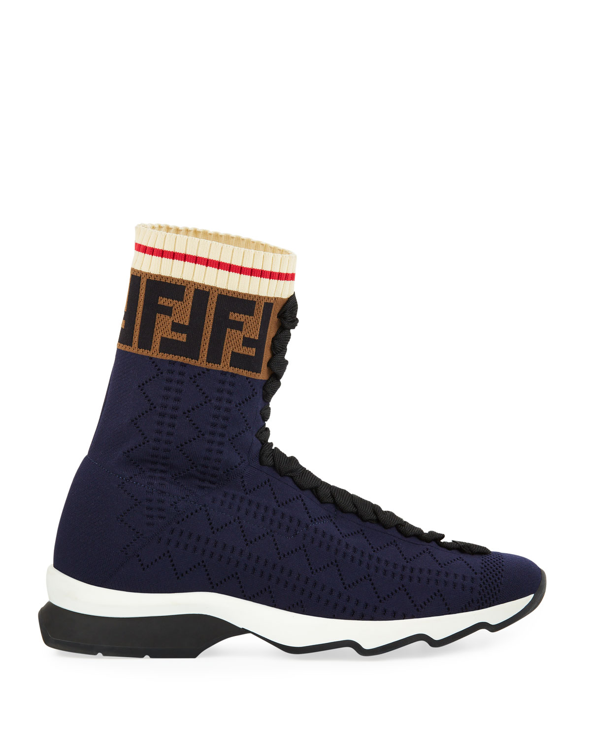 Fendi Rockoko Knit Sock Sneakers