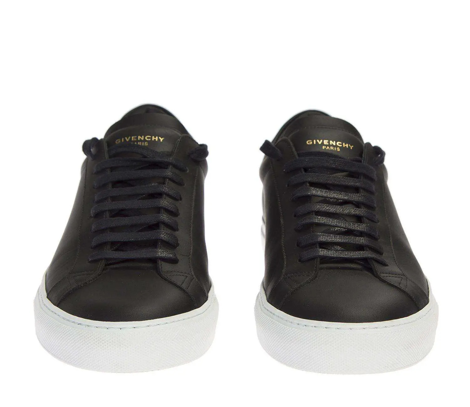 Givenchy Black Leather Sneakers With White Soles for Men ...
