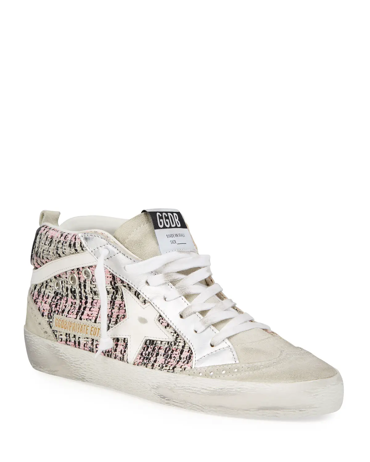 Golden Goose Star Boucle &  Laminated Leather Mid