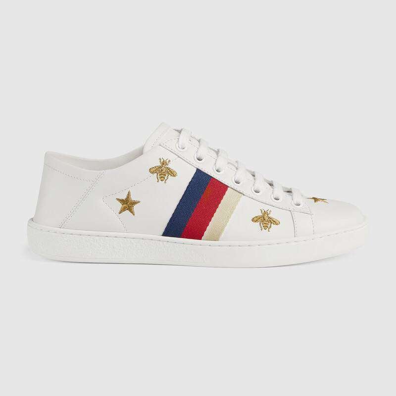 Gucci Unisex Ace sneaker with Bees and Stars Sylvie Web ...