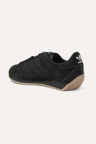 Khaite + Adidas Originals Suede Sneakers In Black