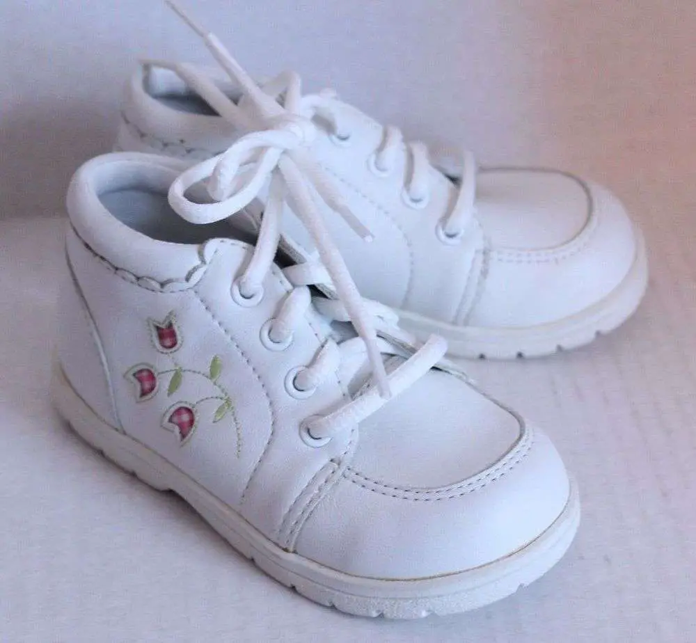 Kid Smart Baby Toddler Girls Size 6.5 Leather High Top Walking Shoe ...