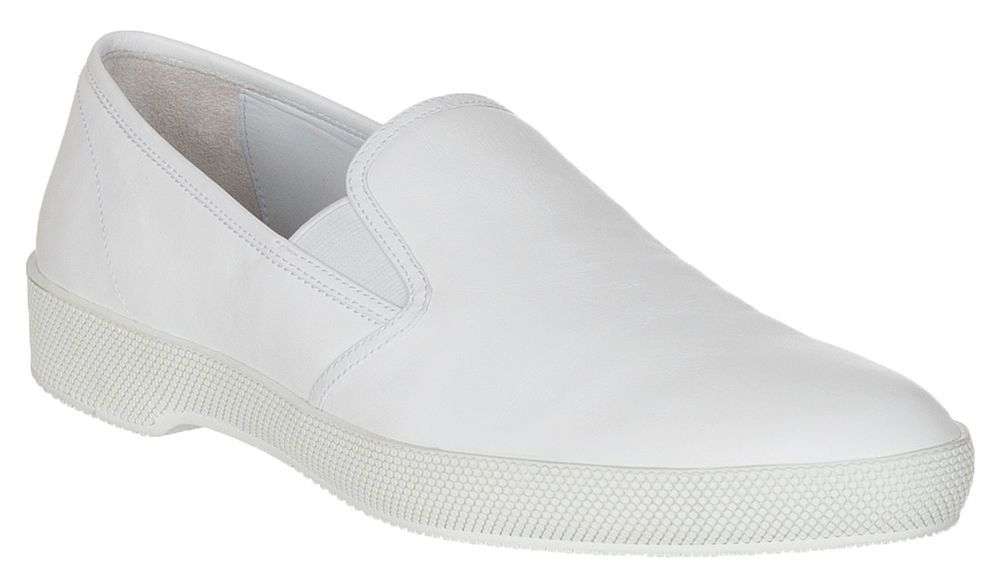 Mens Prada White Leather Slip On Sneakers Shoes Size 8.5 #PRADA #SlipOn ...