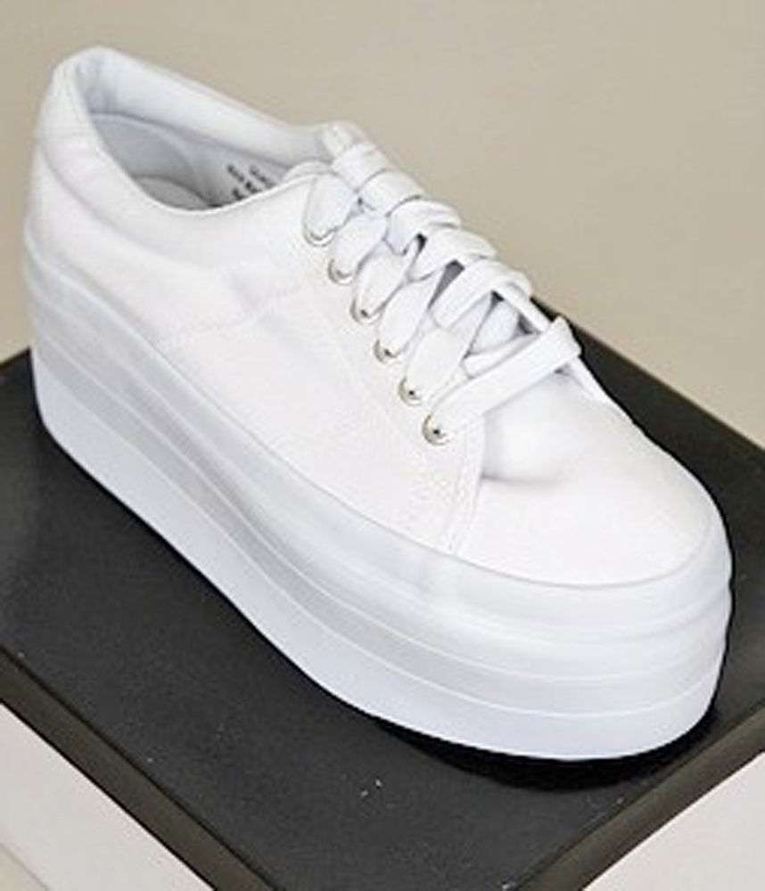 New JMR Quad Platform Sneakers Womens Shoes White Size 6