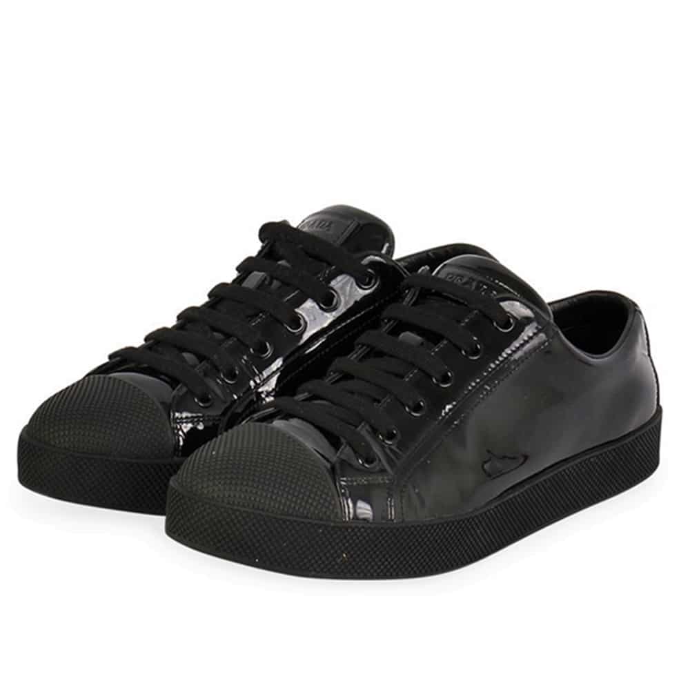 PRADA Patent Leather Sneakers Black
