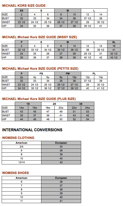 Rose Gold Mens Watch: Michael Kors Size Chart