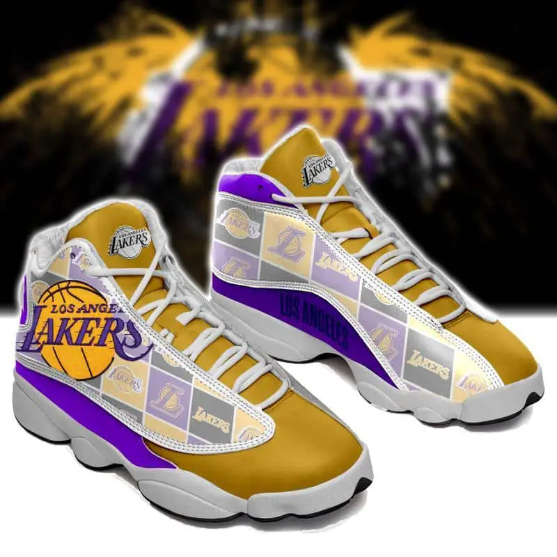 Stocktee Los Angeles Lakers Limited Edition AIR Jordan 13 Sneakers ...