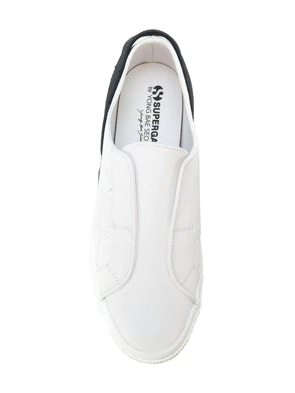 Superga Leather Slip On Sneakers in White for Men