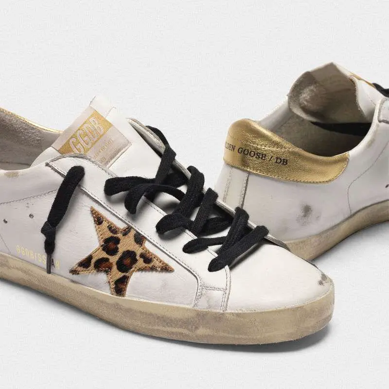 Superstar Superstar sneakers with leopard print star ...