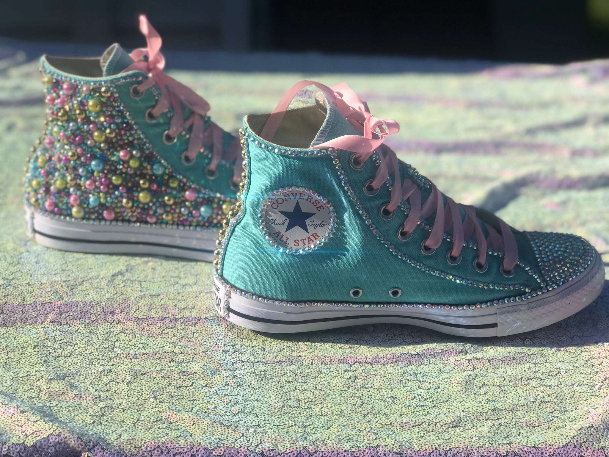 Unicorn Custom Converse Sneakers, Infants and Toddler Shoe Size 2