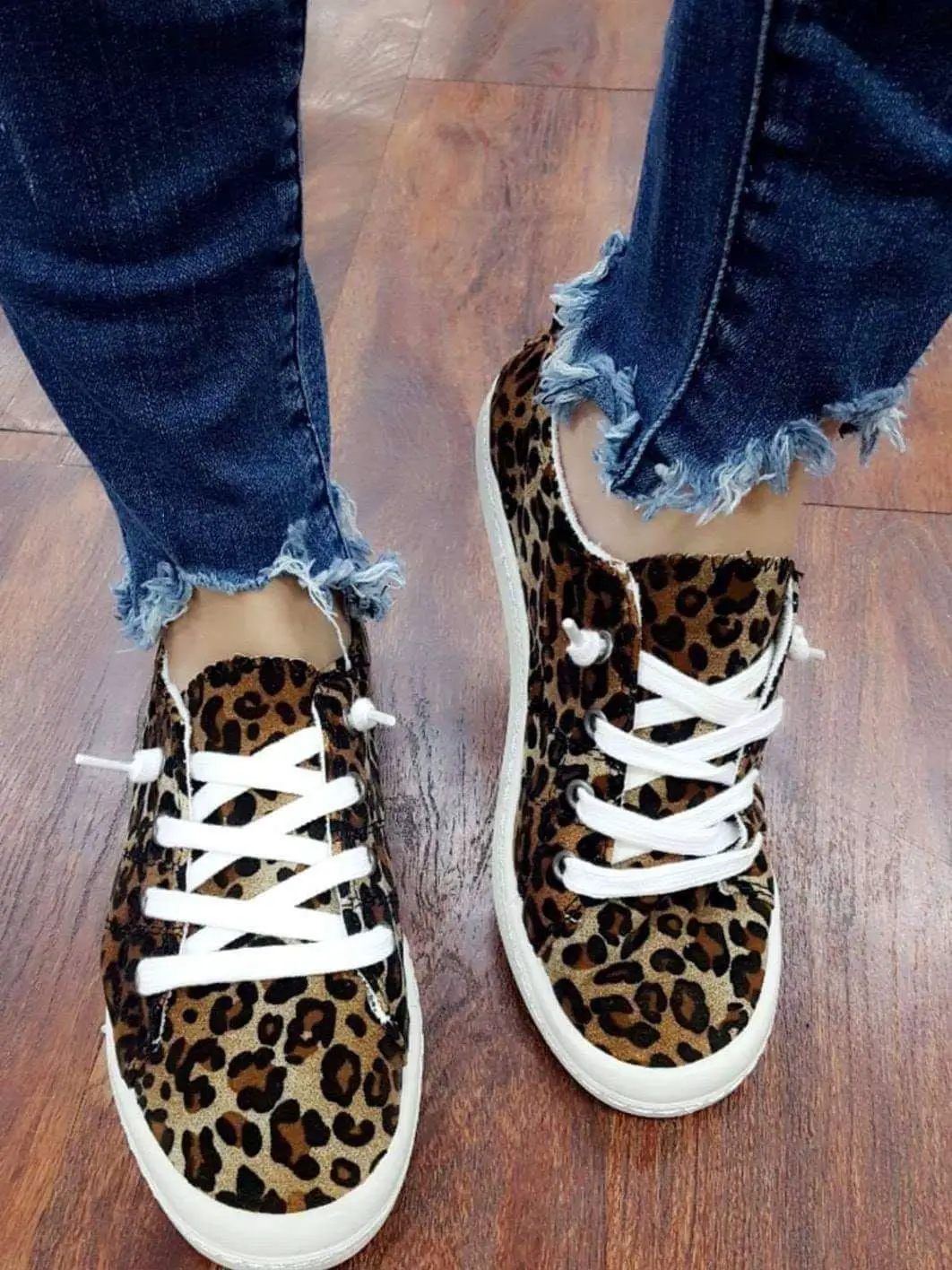 Wild About Sneakers Leopard No Tie Shoes