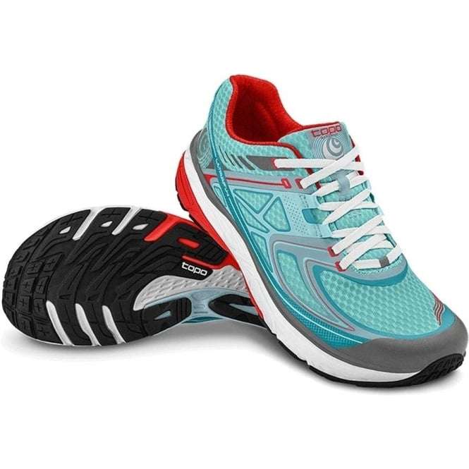 Womens Ultrafly Low Drop &  Wide Toe Box Road Running Shoes Ice/Red at ...
